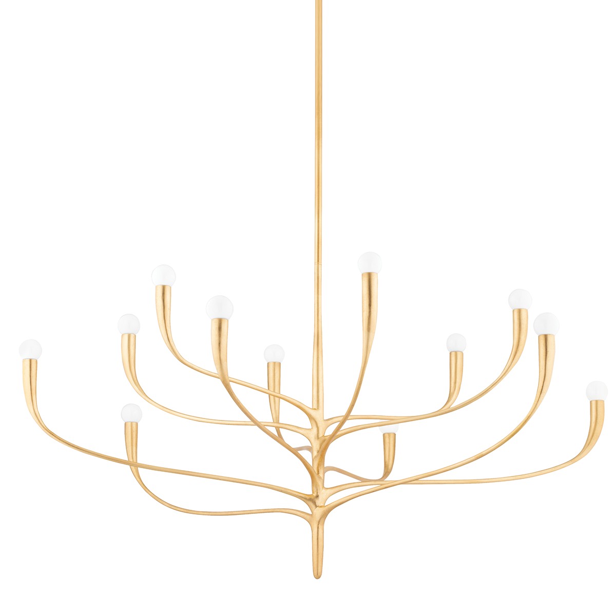 Hudson Valley - 9612-VGL - 12 Light Chandelier - Labra - Vintage Gold Leaf