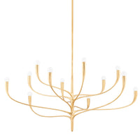 Hudson Valley - 9612-VGL - 12 Light Chandelier - Labra - Vintage Gold Leaf