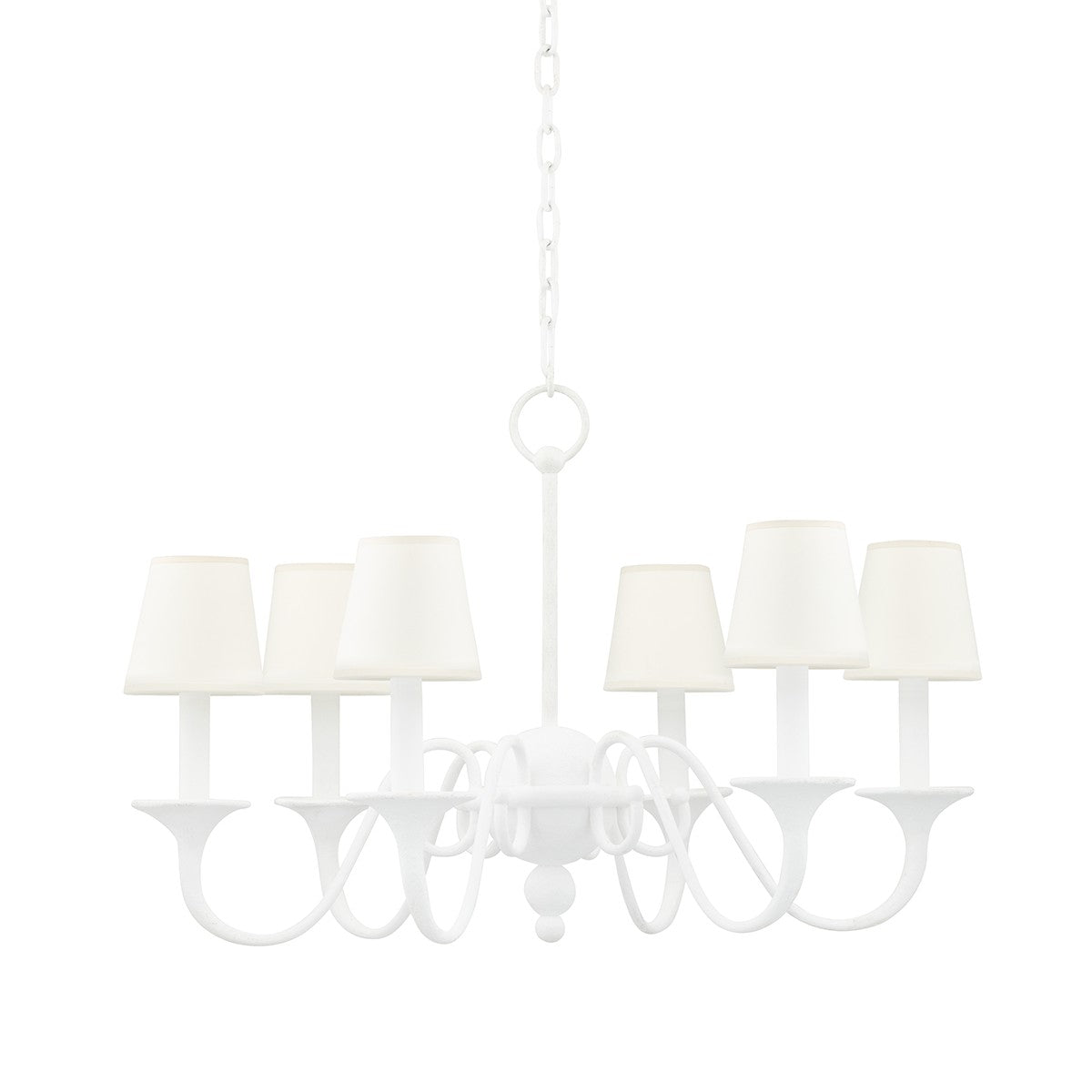 Hudson Valley - MDS432-WP - Six Light Chandelier - Windsor - White Plaster