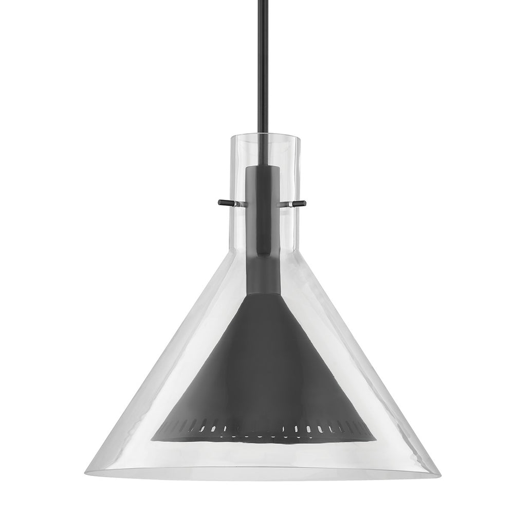 Troy Lighting - F7666-SBK - One Light Pendant - Atticus - Satin Black