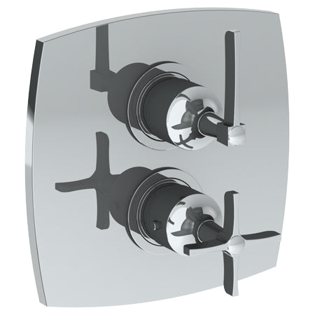 Wall Mounted Thermostatic Shower Trim With Built-In Control, 7 1/2"