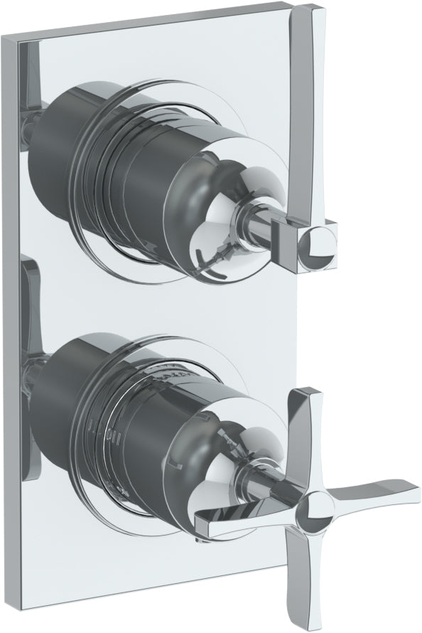 Wall Mounted Thermostatic Shower Trim With Built-In Control, 3 1/2" X 6 1/4".