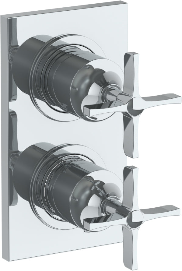 Wall Mounted Thermostatic Shower Trim With Built-In Control, 3 1/2" X 6 1/4".