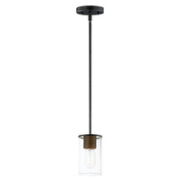 Maxim - 91840CDABBK - One Light Mini Pendant - Sleek - Antique Brass / Black