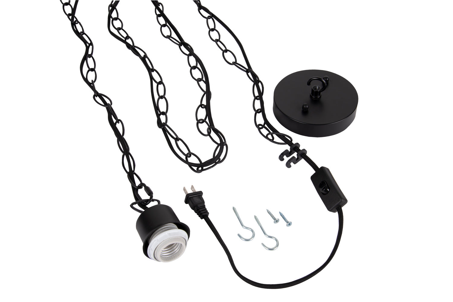 Craftmade - SW1004-FB - Swag Pendants One Light Pendant Hardware in Flat Black Finish - Swag Pendants