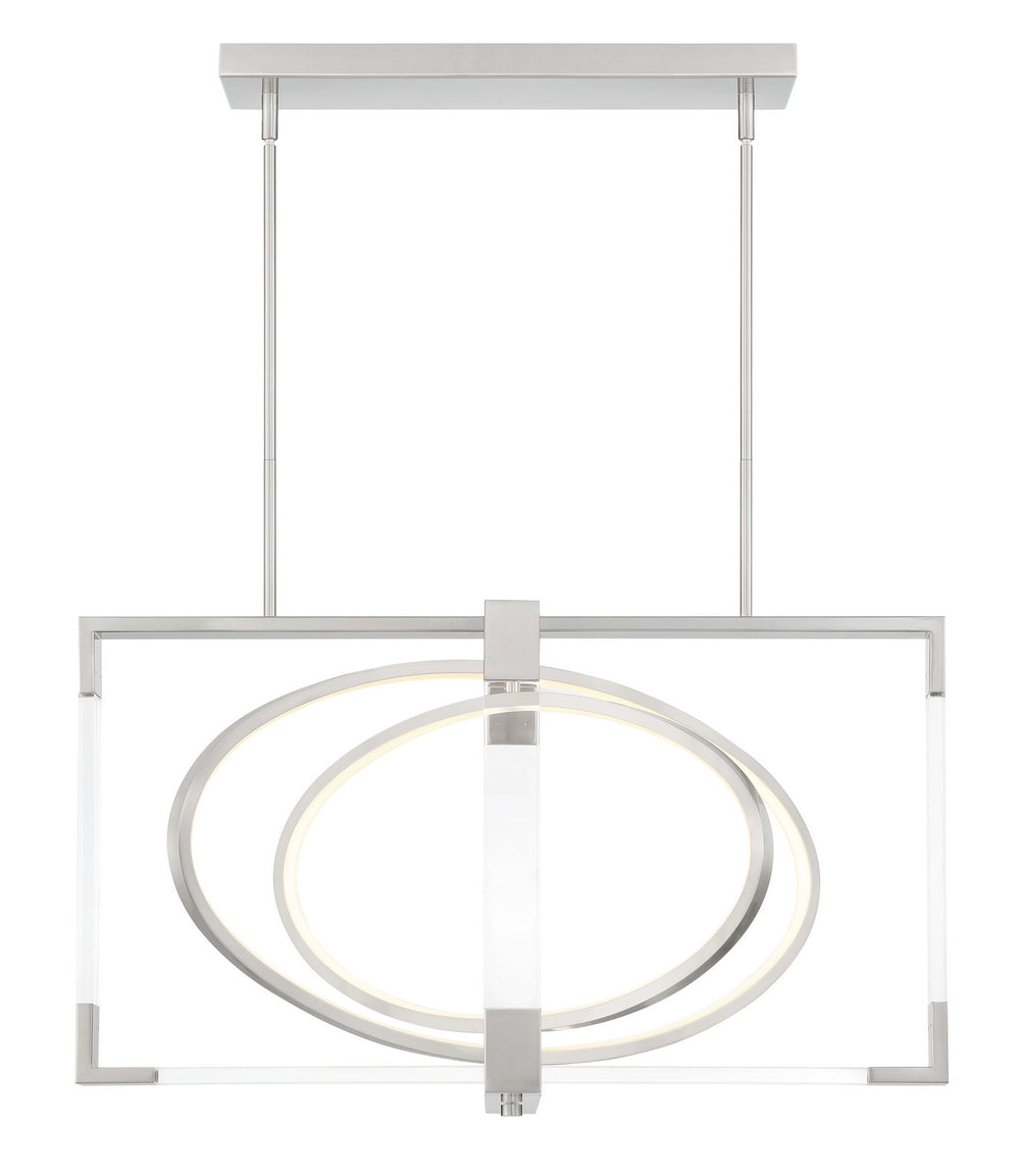 George Kovacs - P2267-084-L - LED Pendant - Double Take - Brushed Nickel