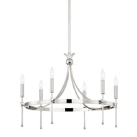 Hudson Valley - 4327-PN - Six Light Chandelier - Gates - Polished Nickel