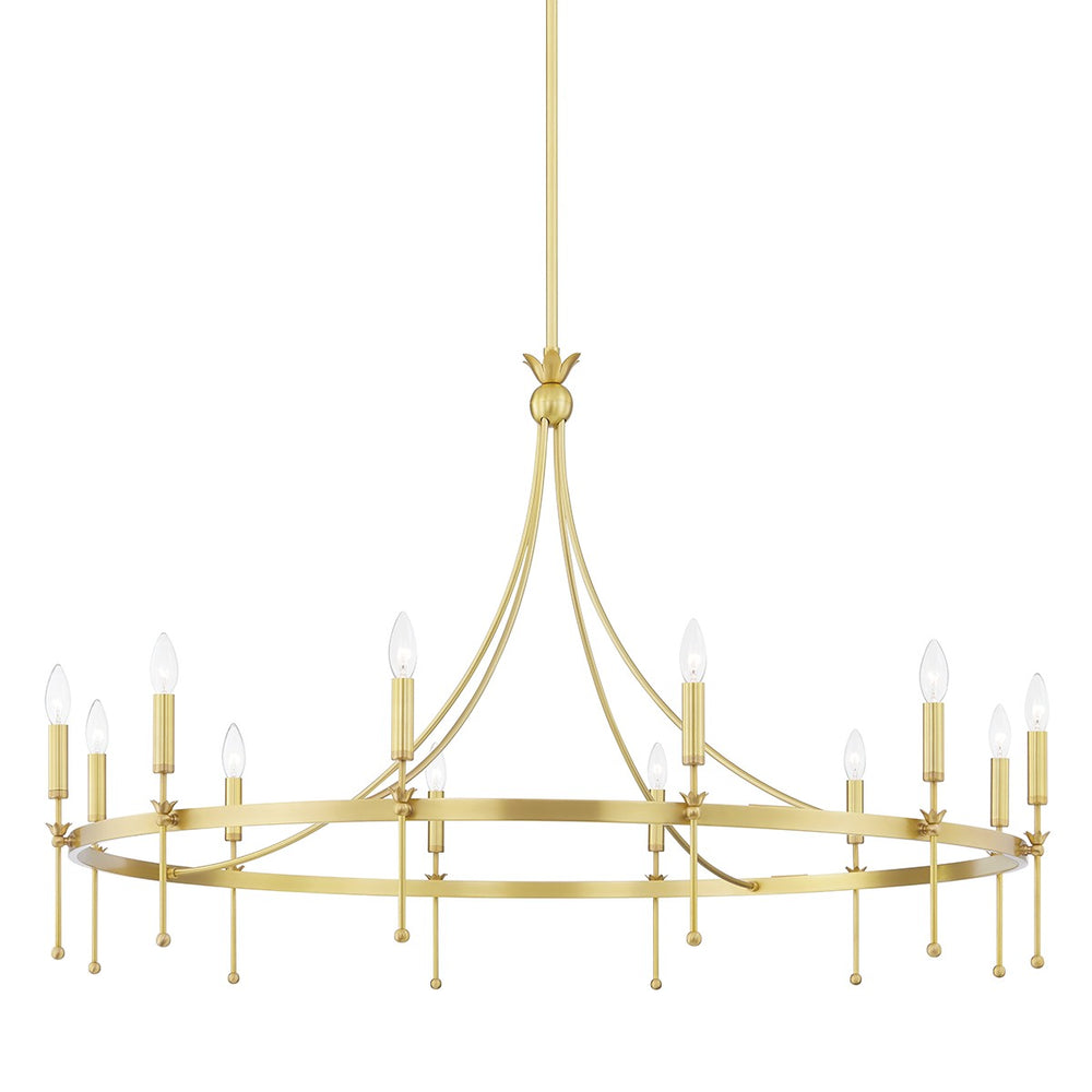 Hudson Valley - 4351-AGB - 12 Light Chandelier - Gates - Aged Brass