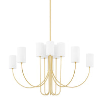 Hudson Valley - 6848-AGB - Ten Light Chandelier - Harlem - Aged Brass