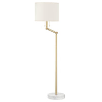 Hudson Valley - MDSL151-AGB - Two Light Floor Lamp - Essex - Aged Brass