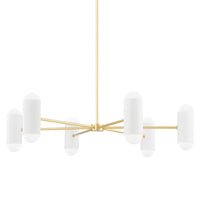 Mitzi - H484812-AGB/SWH - 12 Light Chandelier - Kira - Aged Brass/Soft White Combo