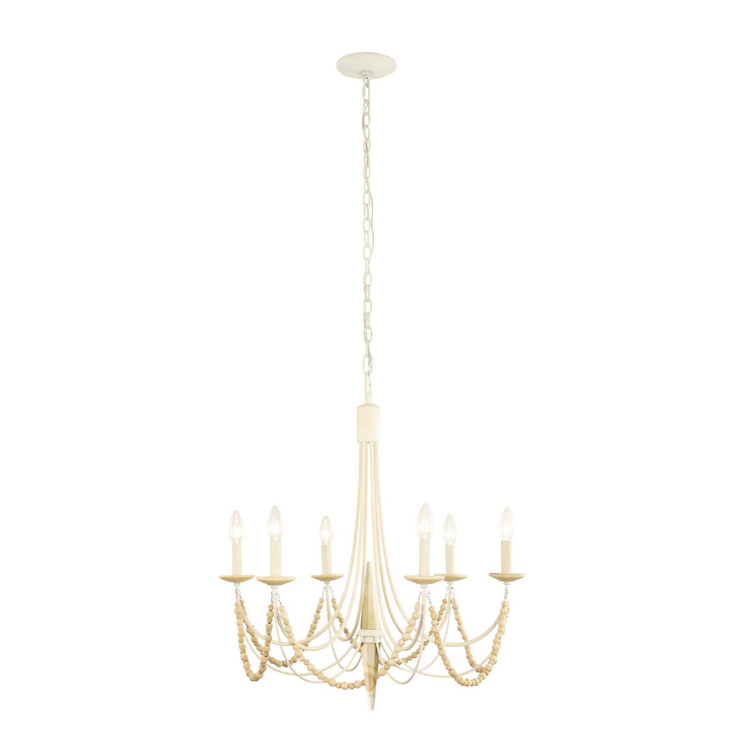 Varaluz - 350C06CW - Six Light Chandelier - Brentwood - Country White