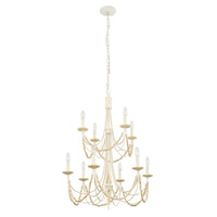 Varaluz - 350C10CW - Ten Light Chandelier - Brentwood - Country White