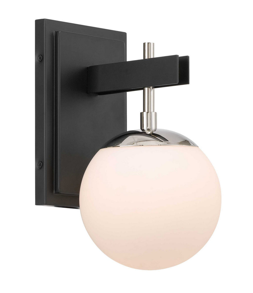 Varaluz - 352B01BLPN - One Light Bath - Allie - Black/Polished Nickel