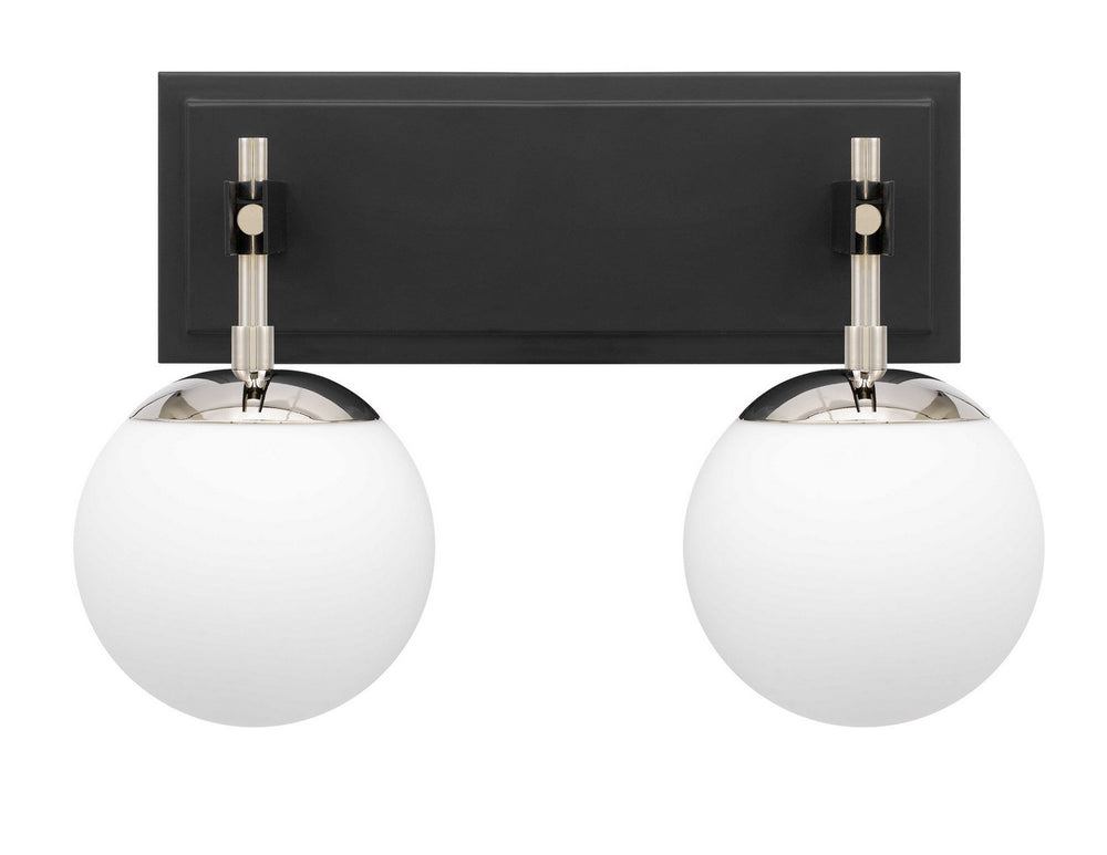 Varaluz - 352B02BLPN - Two Light Bath - Allie - Black/Polished Nickel