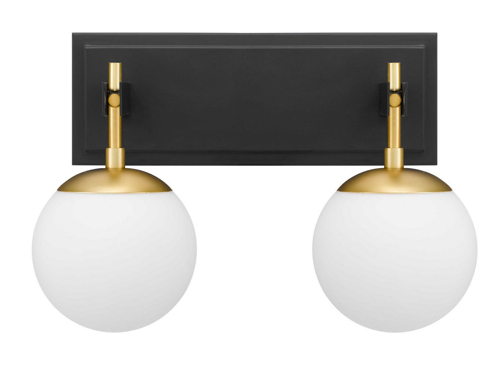 Varaluz - 352B02BLSB - Two Light Bath - Allie - Black/Satin Brass