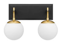 Varaluz - 352B02BLSB - Two Light Bath - Allie - Black/Satin Brass