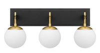 Varaluz - 352B03BLSB - Three Light Bath - Allie - Black/Satin Brass