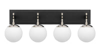 Varaluz - 352B04BLPN - Four Light Bath - Allie - Black/Polished Nickel