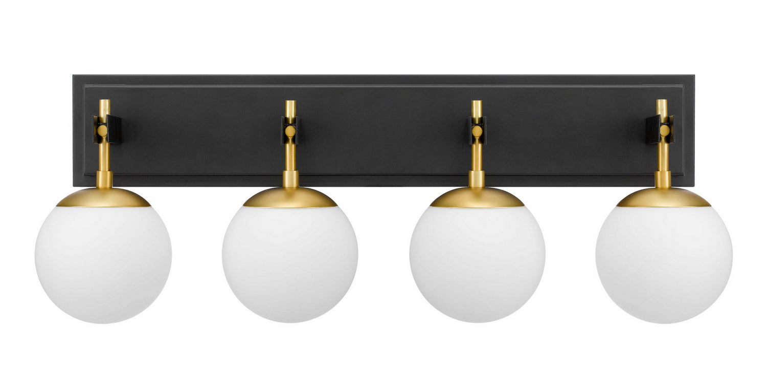 Varaluz - 352B04BLSB - Four Light Bath - Allie - Black/Satin Brass