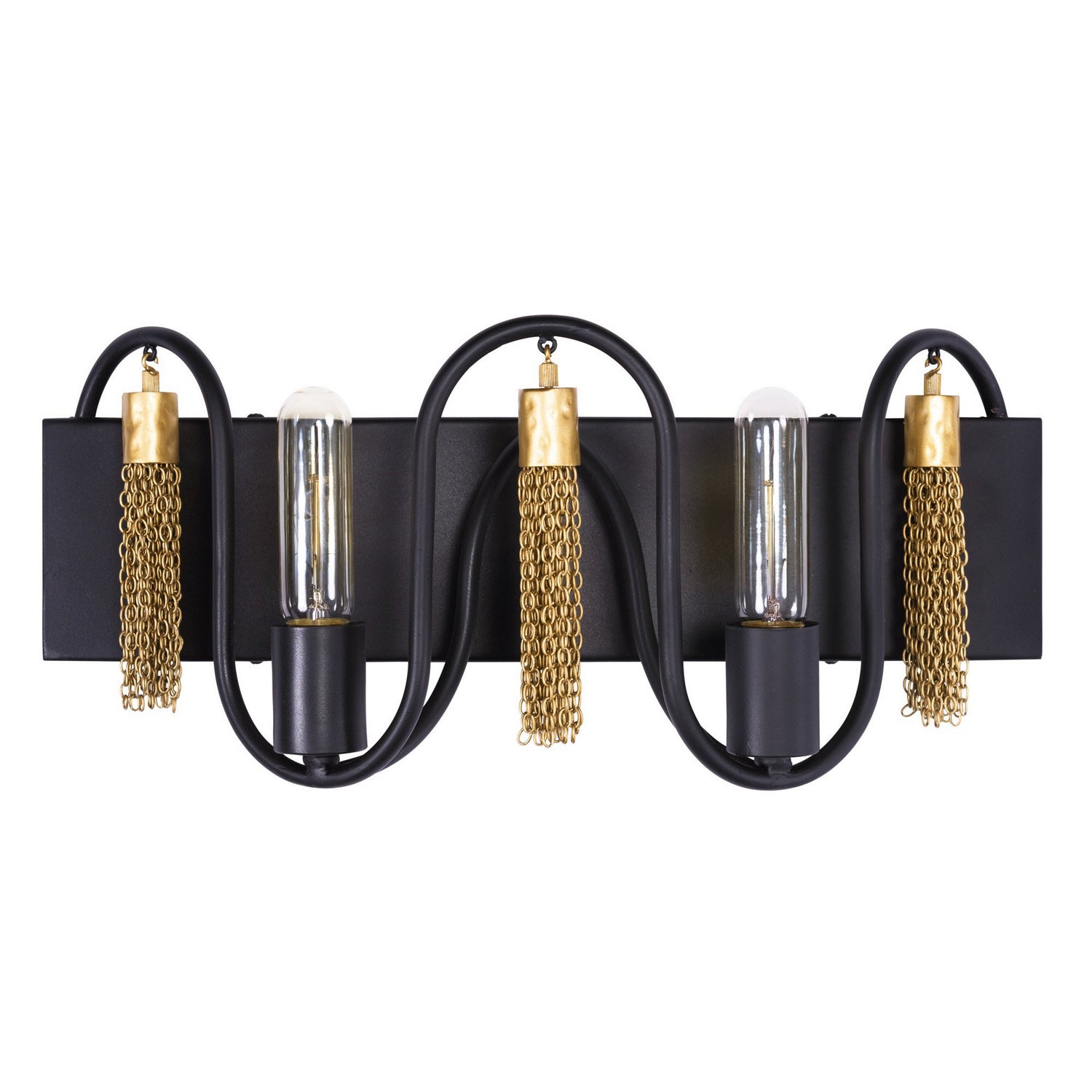 Varaluz - 354B02MBAG - Two Light Bath - Darden - Matte Black/Antique Gold