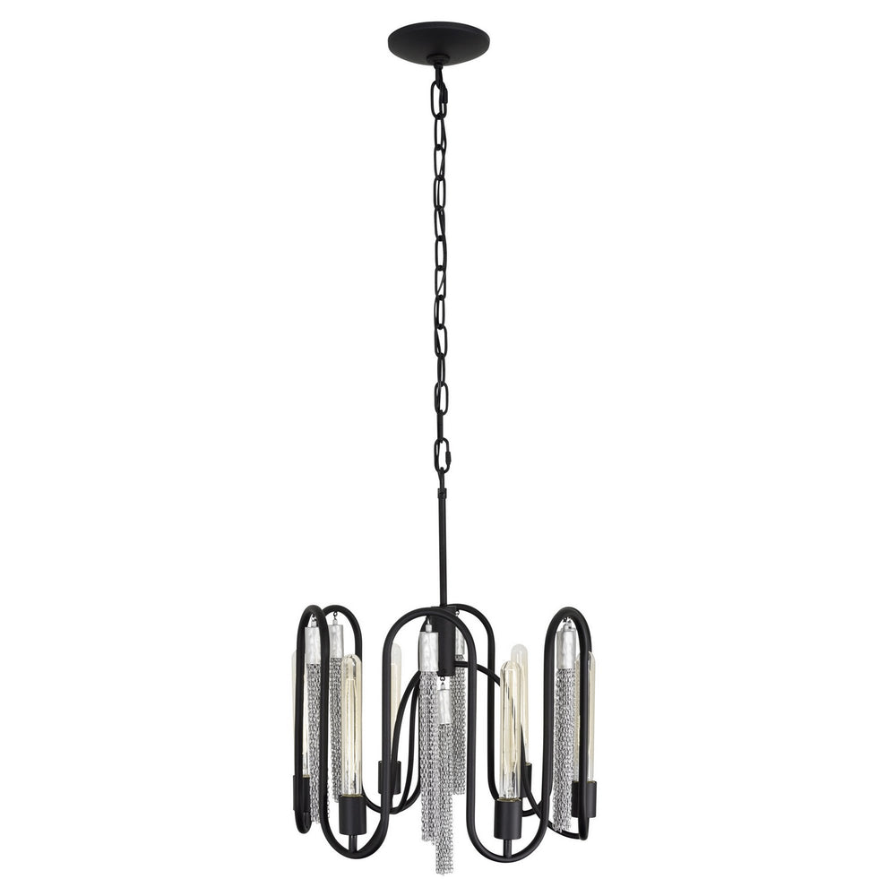 Varaluz - 354P06MBCH - Six Light Pendant - Darden - Matte Black/Painted Chrome