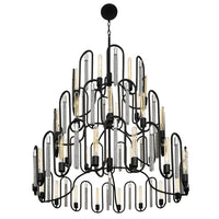 Varaluz - 354P36MBCH - 36 Light Chandelier - Darden - Matte Black/Painted Chrome