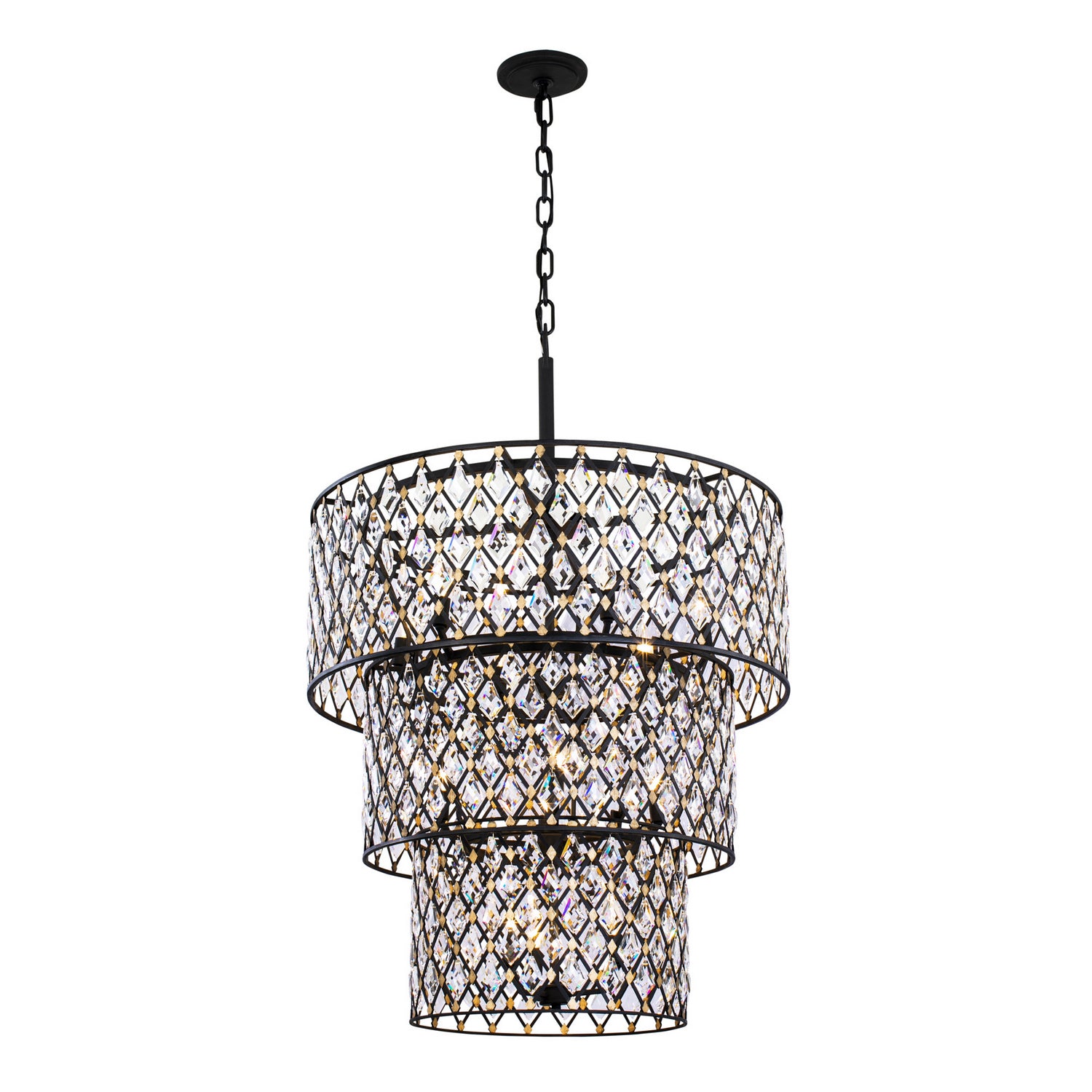 Varaluz - 345C13CBHG - 13 Light Chandelier - Windsor - Carbon/Havana Gold