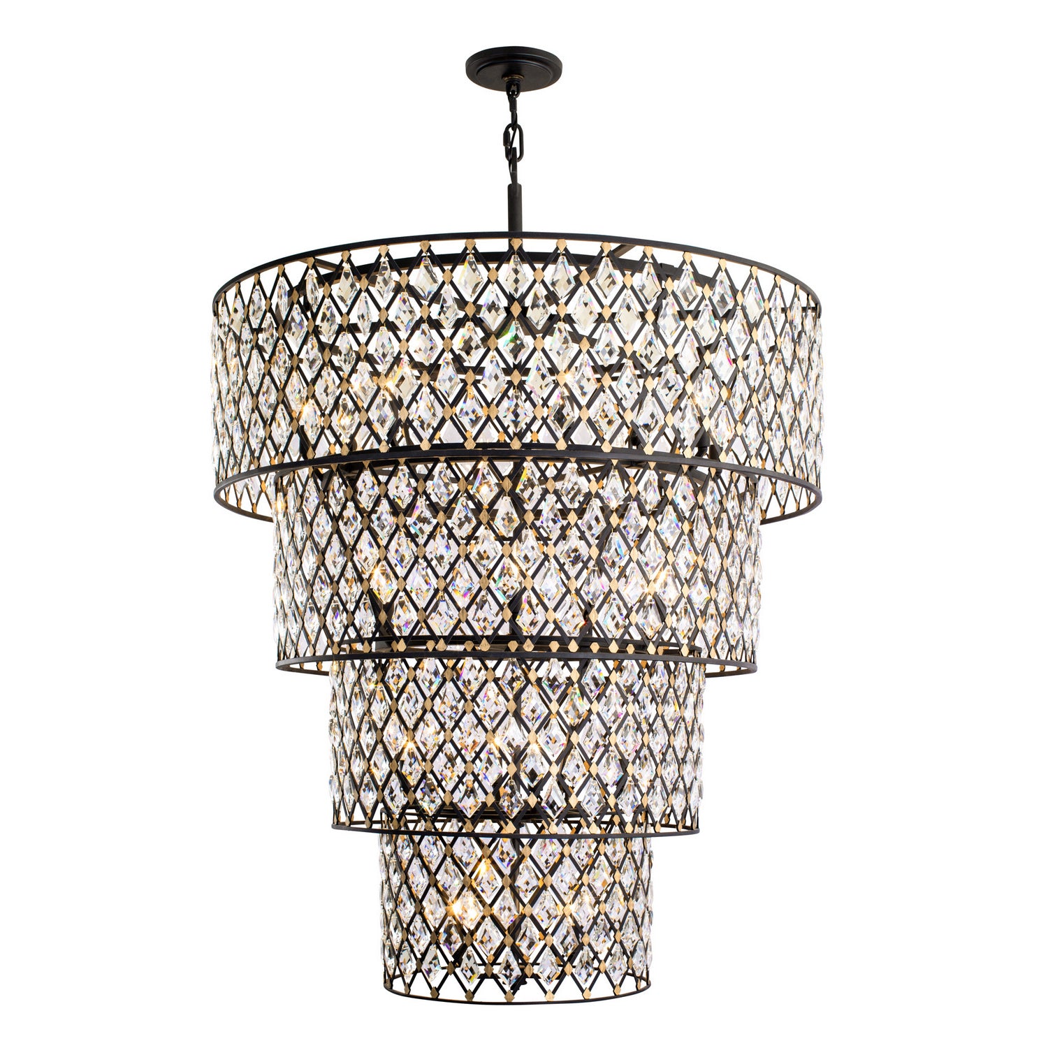 Varaluz - 345C21CBHG - 21 Light Chandelier - Windsor - Carbon/Havana Gold