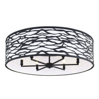 Varaluz - 348S06CB - Six Light Convertible Semi-Flush/Pendant - Kato - Carbon