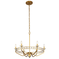 Varaluz - 363C06AG - Six Light Chandelier - Monroe - Antique Gold