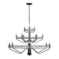 Varaluz - 363C15CB - 15 Light Chandelier - Monroe - Carbon