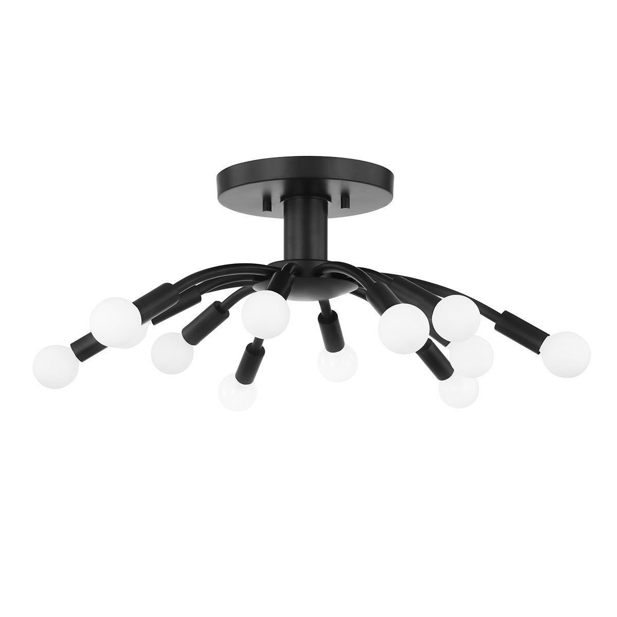 Troy Lighting - C2812-SBK - 12 Light Semi Flush Mount - Tristan - Soft Black