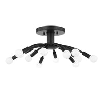 Troy Lighting - C2812-SBK - 12 Light Semi Flush Mount - Tristan - Soft Black