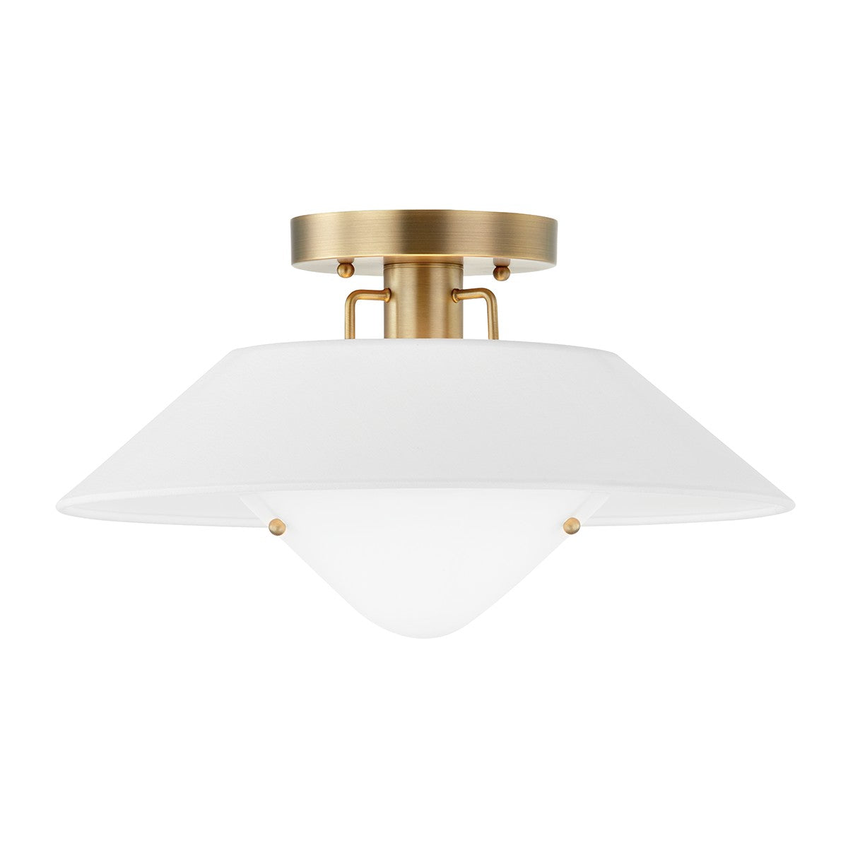 Troy Lighting - C8416-PBR - One Light Flush Mount - Otto - Patina Brass