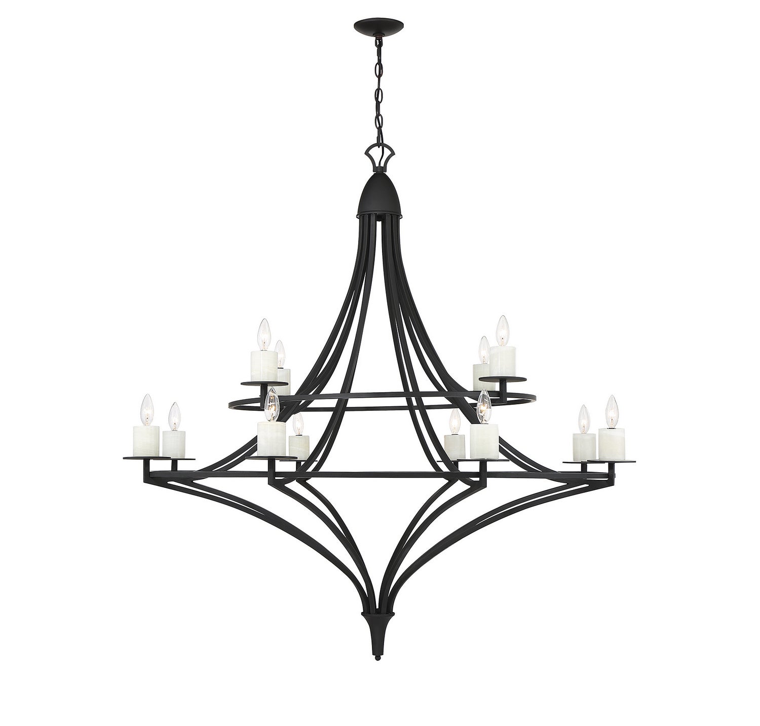 Savoy House - 1-1672-12-89 - 12 Light Chandelier - Director - Matte Black