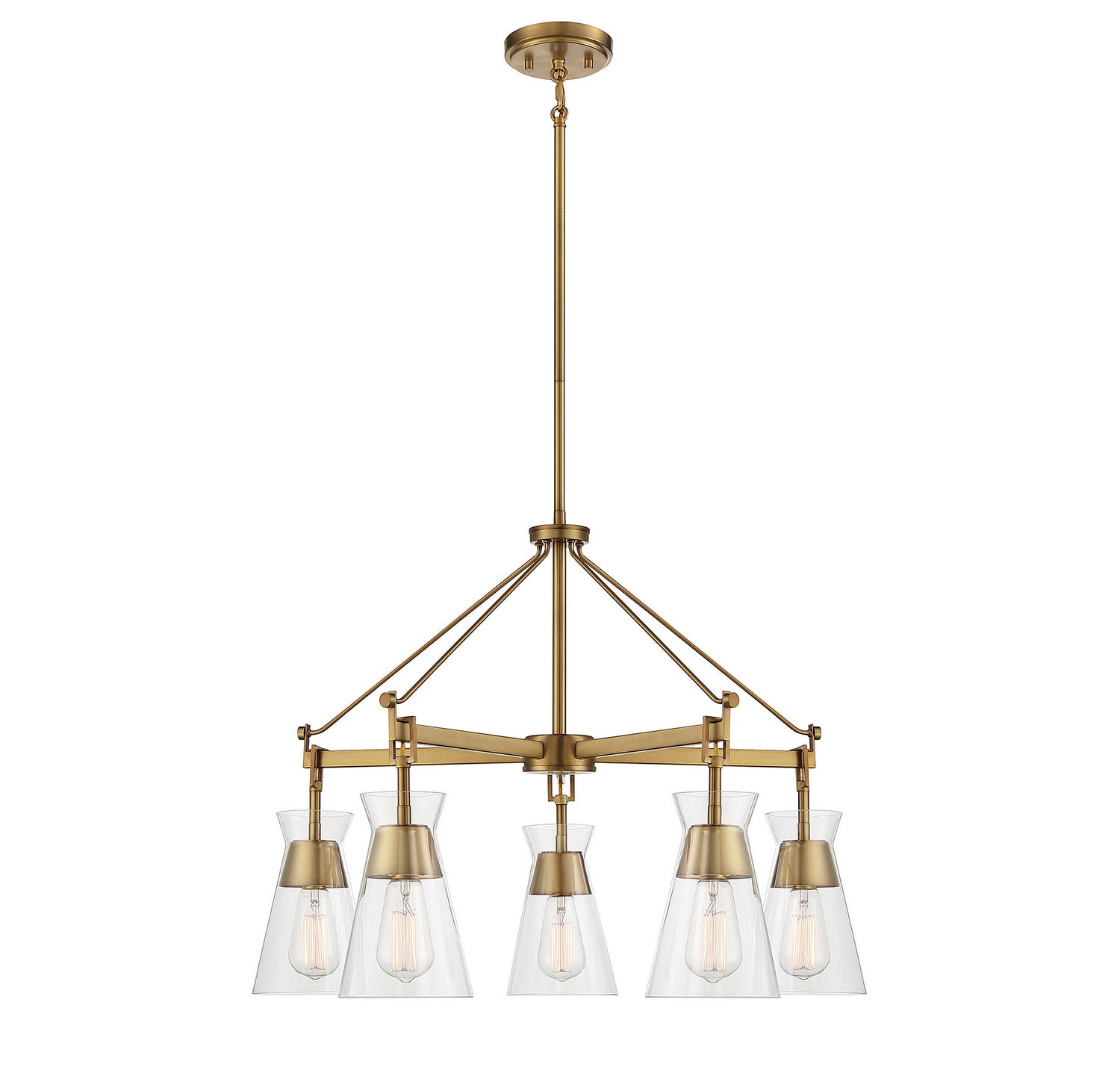 Savoy House - 1-1832-5-322 - Five Light Chandelier - Lakewood - Warm Brass