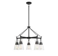 Savoy House - 1-1832-5-89 - Five Light Chandelier - Lakewood - Matte Black