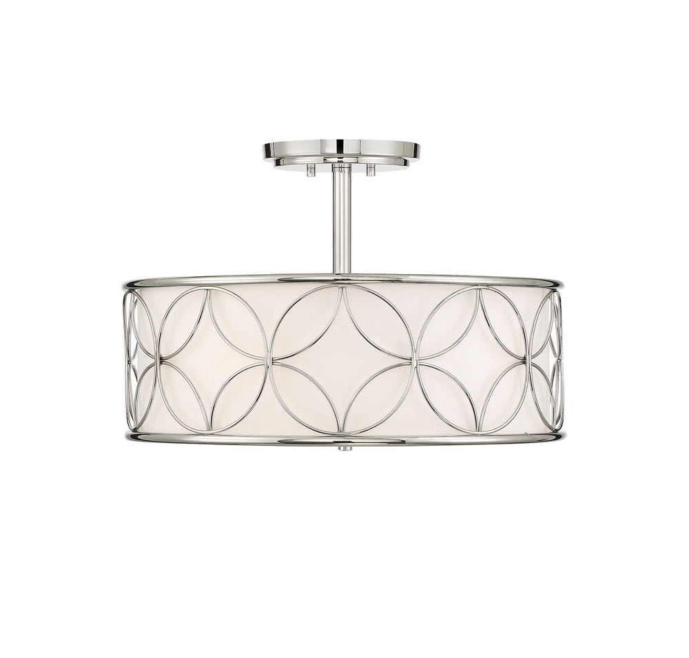 Savoy House - 6-1953-4-109 - Four Light Semi-Flush Mount - Reid - Polished Nickel