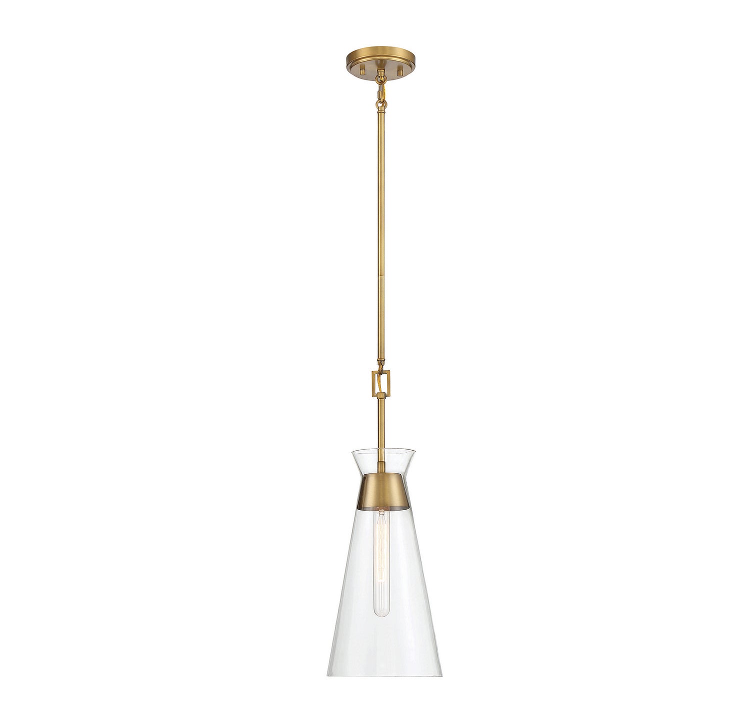 Savoy House - 7-1831-1-322 - One Light Pendant - Lakewood - Warm Brass