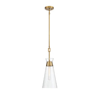 Savoy House - 7-1831-1-322 - One Light Pendant - Lakewood - Warm Brass