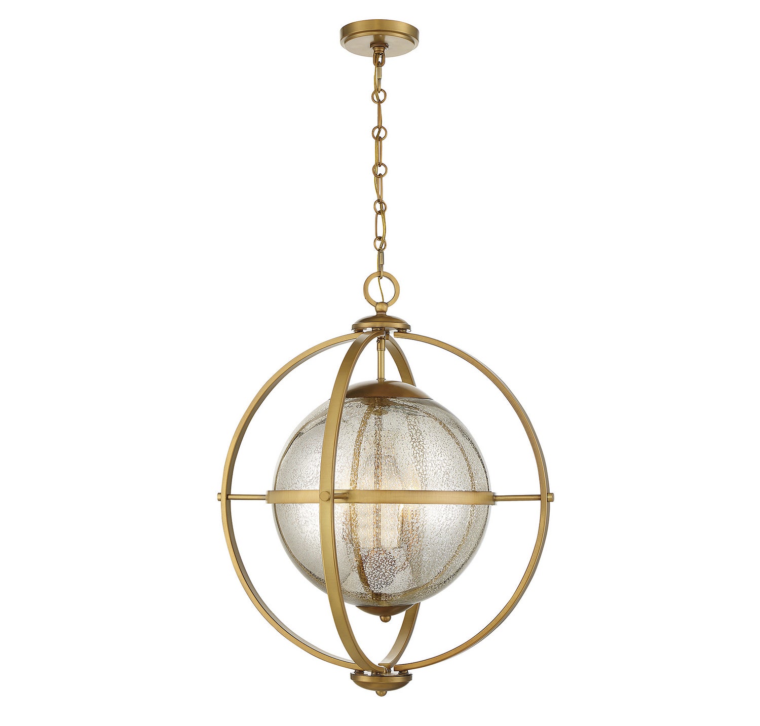 Savoy House - 7-1872-3-322 - Three Light Pendant - Pearl - Warm Brass