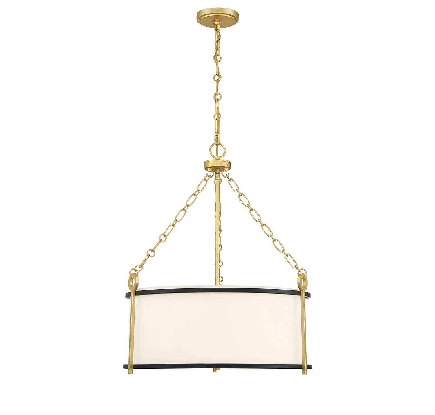 Savoy House - 7-1920-3-261 - Three Light Pendant - Kian - Matte Black with True Gold