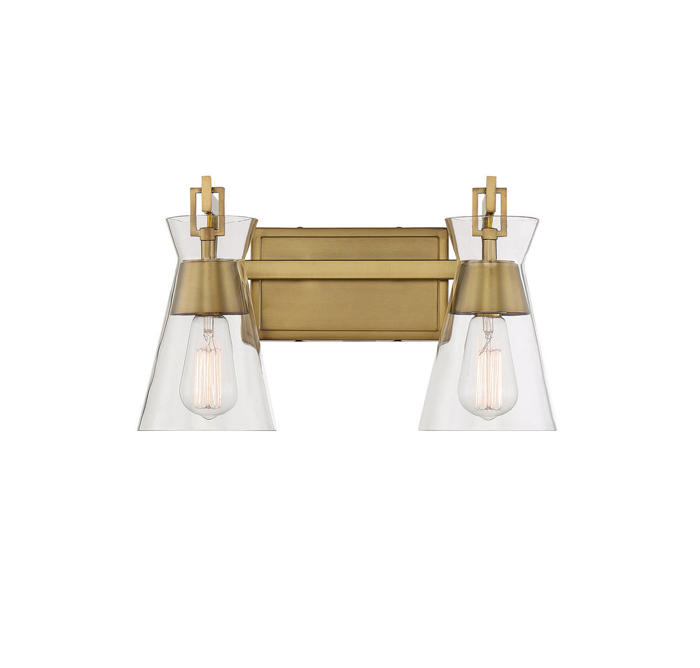 Savoy House - 8-1830-2-322 - Two Light Bathroom Vanity - Lakewood - Warm Brass