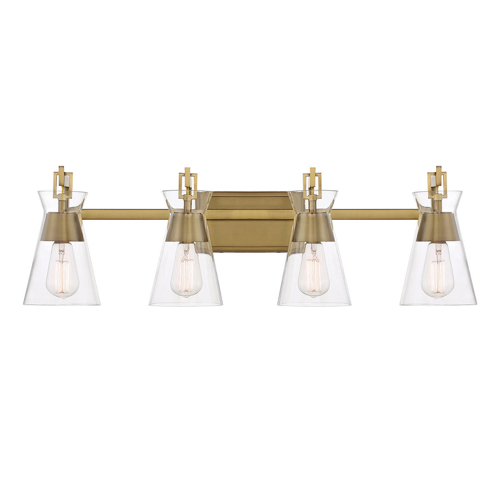 Savoy House - 8-1830-4-322 - Four Light Bathroom Vanity - Lakewood - Warm Brass