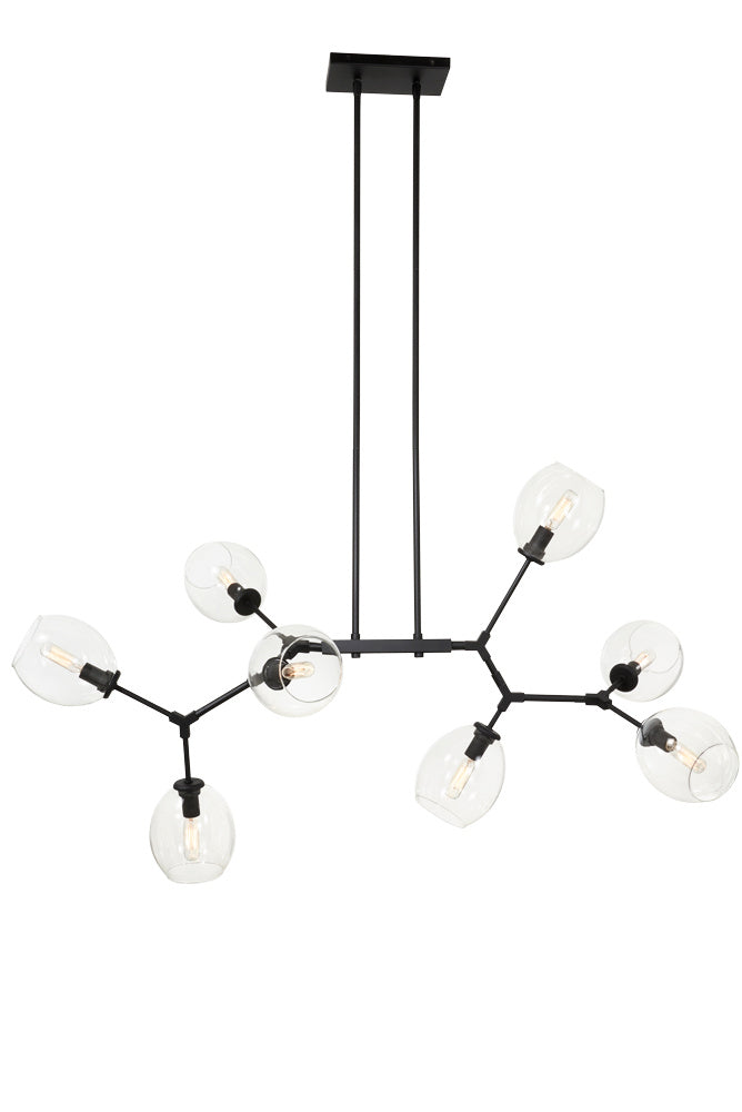 George Kovacs - P1368-66A - Eight Light Island Pendant - Nexpo - Coal