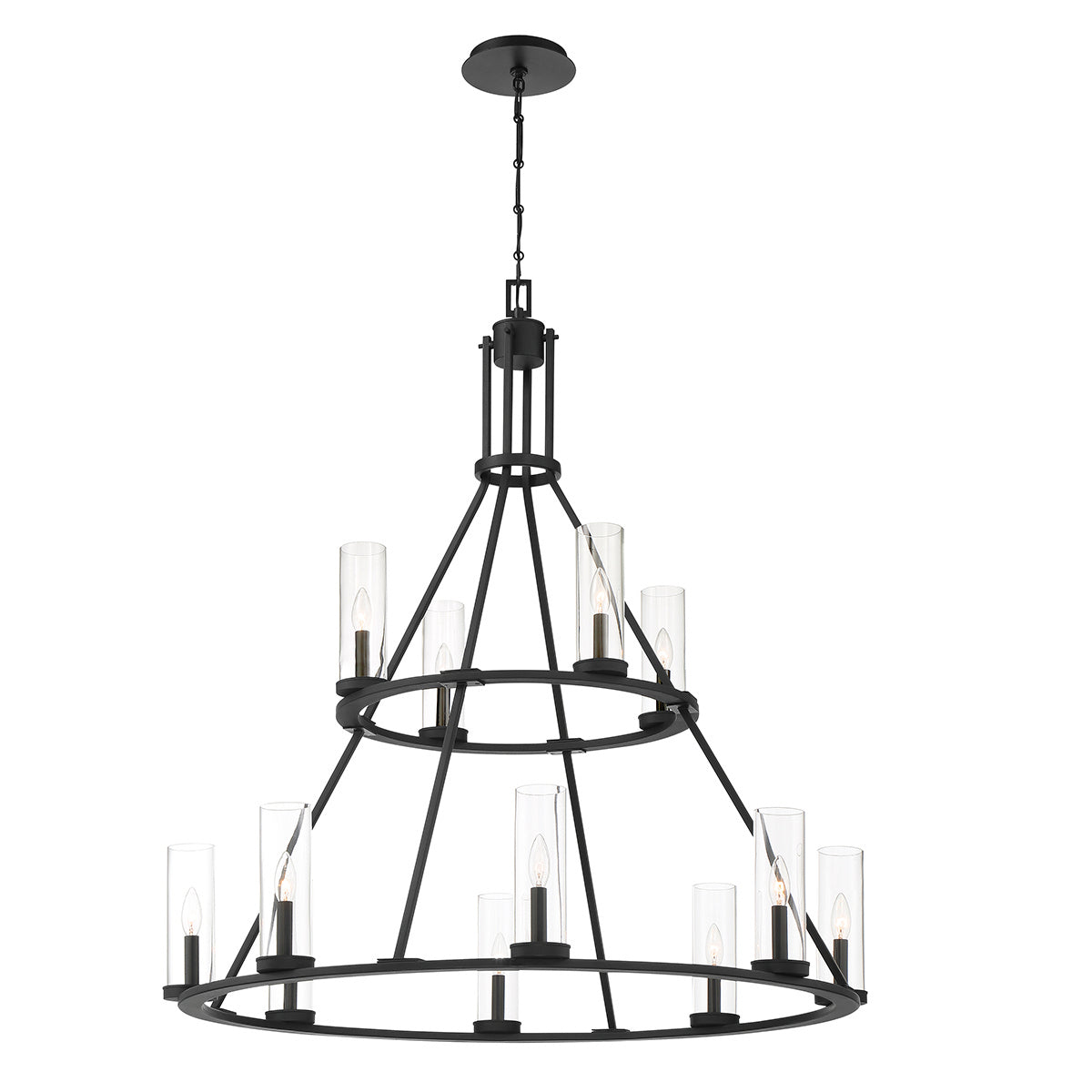 Eurofase - 38221-019 - 12 Light Chandelier - Nerito - Matte Black