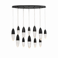 Eurofase - 43861-024 - 12 Light Chandelier - Ecrou - Black