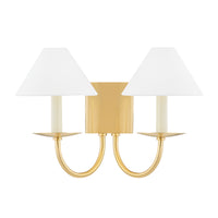 Mitzi - H464102-AGB - Two Light Wall Sconce - Lenore - Aged Brass