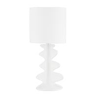 Mitzi - HL684201-AGB/CGW - One Light Table Lamp - Liwa - Aged Brass/Ceramic Gloss White